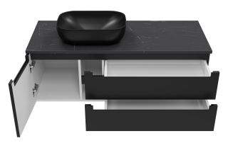 Подвесная тумба под раковину Brevita Cargo CAR-01120-021П2Я 120см чёрный